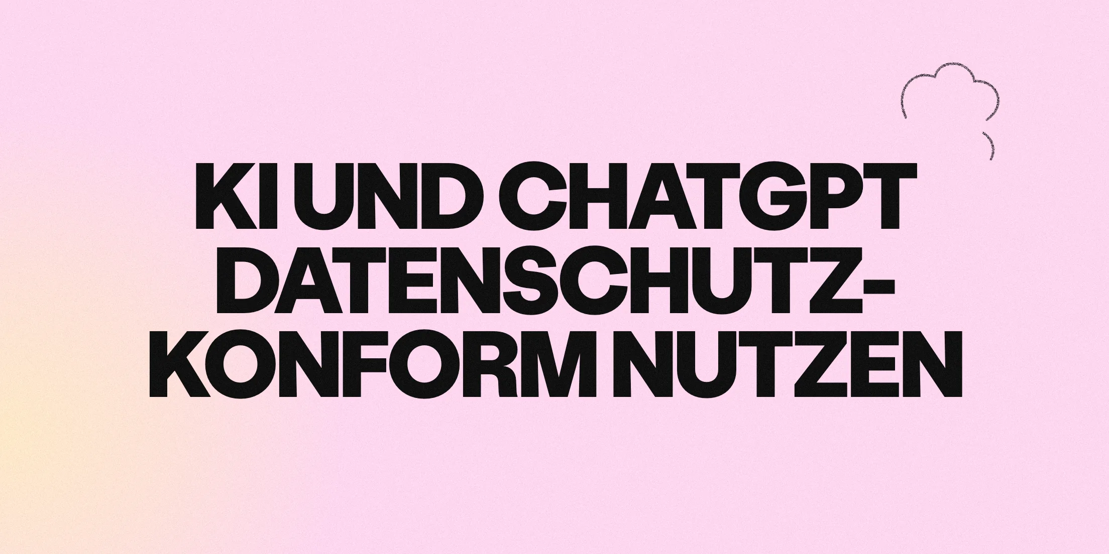 Rosafarbenes Titelbild mit schwarzer Schrift und kleiner handgezeichneter Wolke